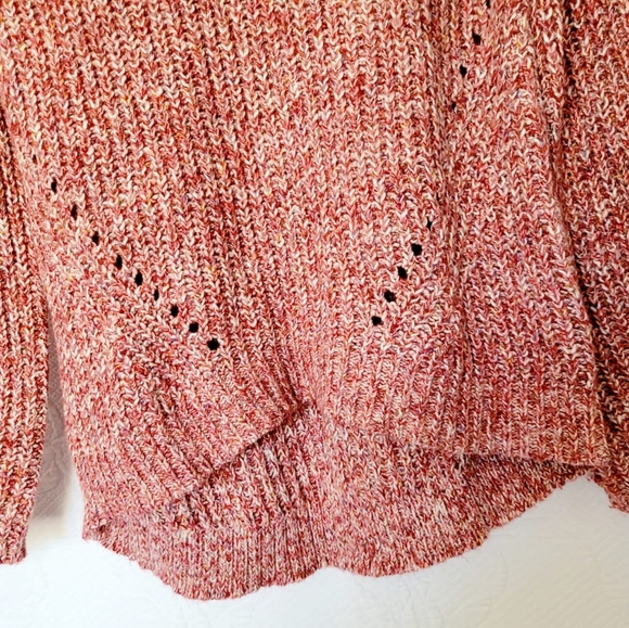 Universal Thread Women's Chunky Knit Cotton/Wool Blend Sweater, Pink, Medium - Picture 4 of 12